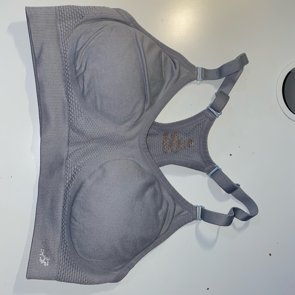 Grey sports bra